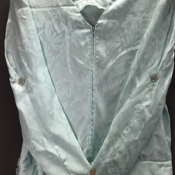 VINTAGE MICHAEL MARCELLA LTD BARBARA CHODOS PALE BLUE FANCY DRESS SIZE 12 - Picture 10 of 11